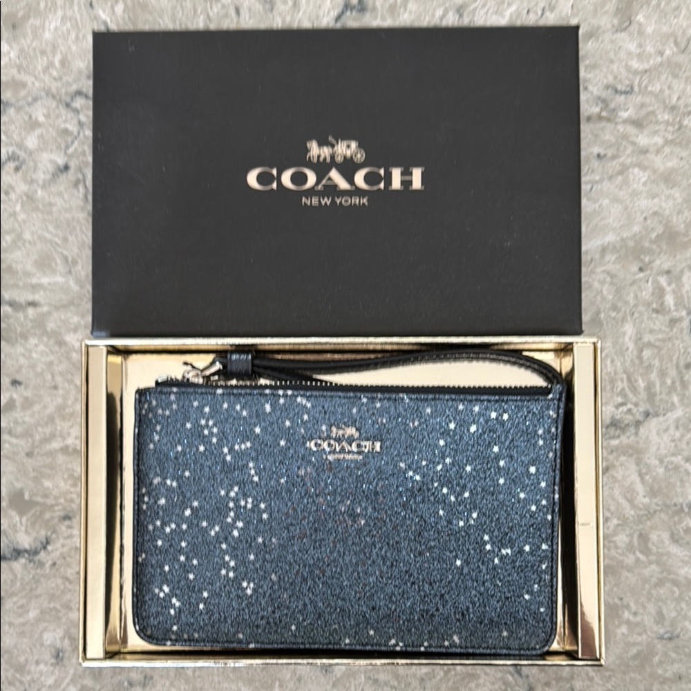 Coach Sparkling Blue Wristlet